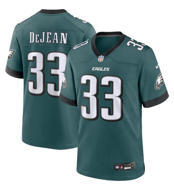  Mens Philadelphia Eagles #33 Cooper DeJean Nike Midnight Green Vapor Limited Player Jersey 