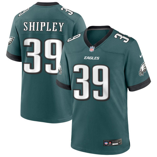  Mens Philadelphia Eagles #39 Will Shipley Nike Midnight Green Vapor Limited Player Jersey 