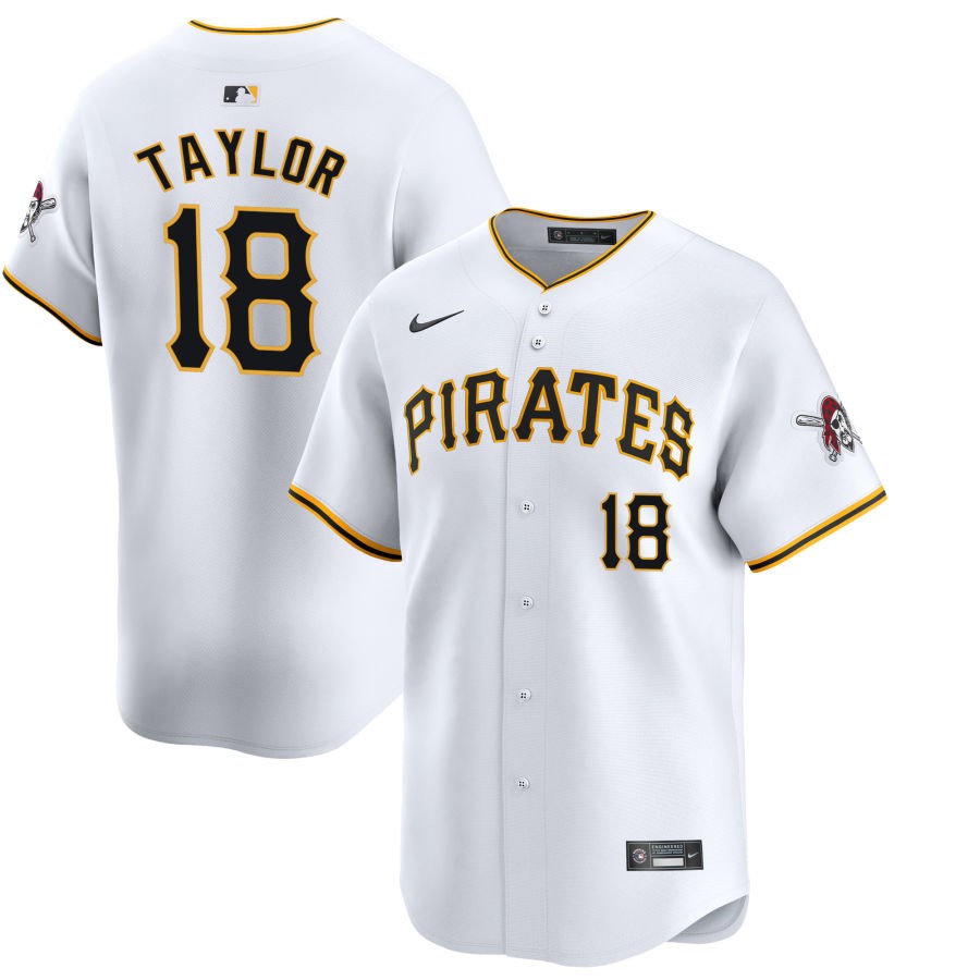 Mens Pittsburgh Pirates #18 Michael A. Taylor Nike White Home Limited Player Jersey  