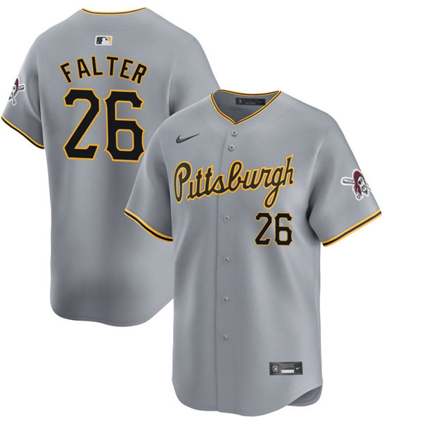  Mens Pittsburgh Pirates #26 Bailey Falter Nike Gray Road Limited Player Jersey 
