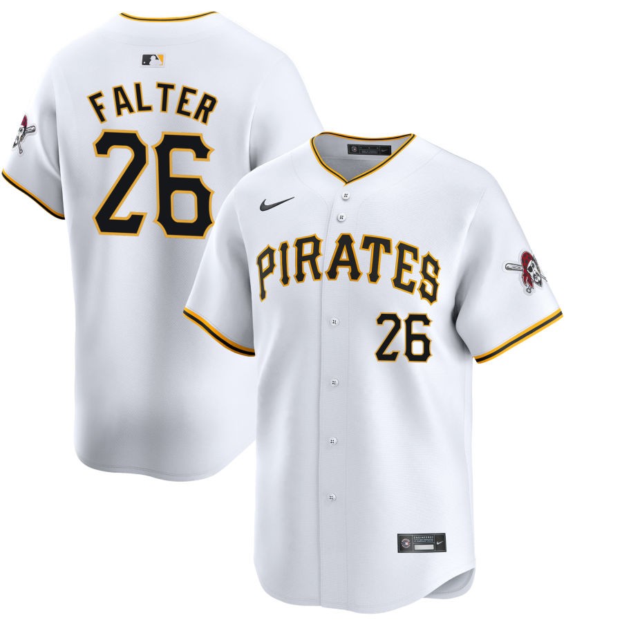  Mens Pittsburgh Pirates #26 Bailey Falter Nike White Home Limited Player Jersey 