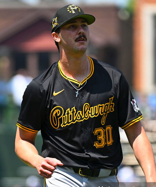  Mens Pittsburgh Pirates #30 Paul Skenes Nike Black Alternate 2nd Pittsburgh Limited Player Jersey 