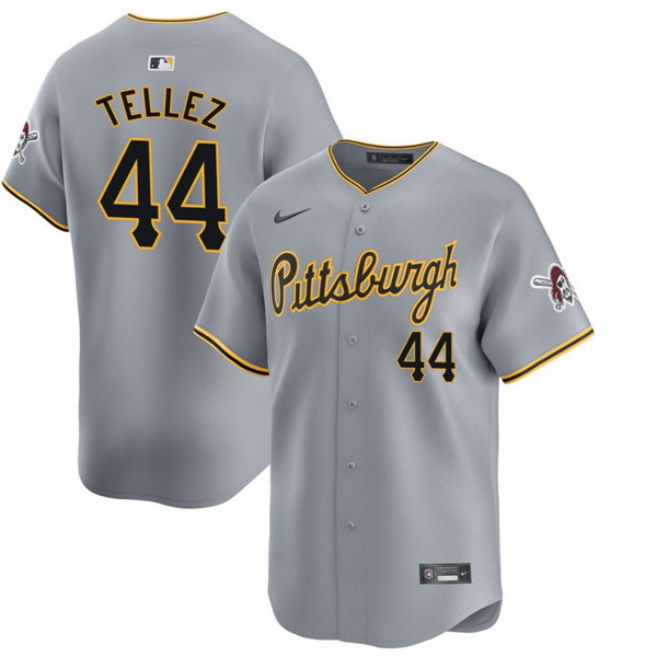  Mens Pittsburgh Pirates #44 Rowdy Tellez Nike Gray Road Limited Player Jersey 