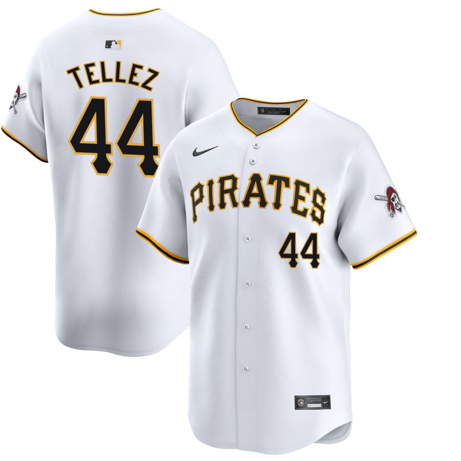  Mens Pittsburgh Pirates #44 Rowdy Tellez Nike White Home Limited Player Jersey 