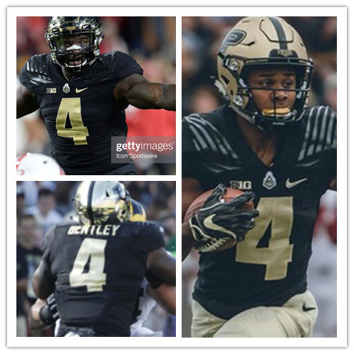  Mens Purdue Boilermakers #4 Ja'Whaun Bentley Nike Black College Football Game Jersey