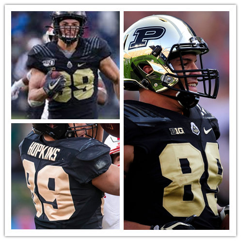  Mens Purdue Boilermakers #89 Brycen Hopkins Nike Black College Football Game Jersey