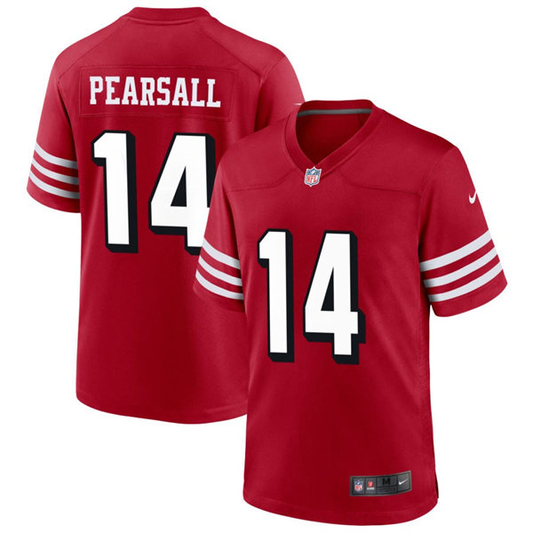  Mens San Francisco 49ers #14 Ricky Pearsall Nike Scarlet Alternate 2023 F.U.S.E. Vapor Limited Jersey 