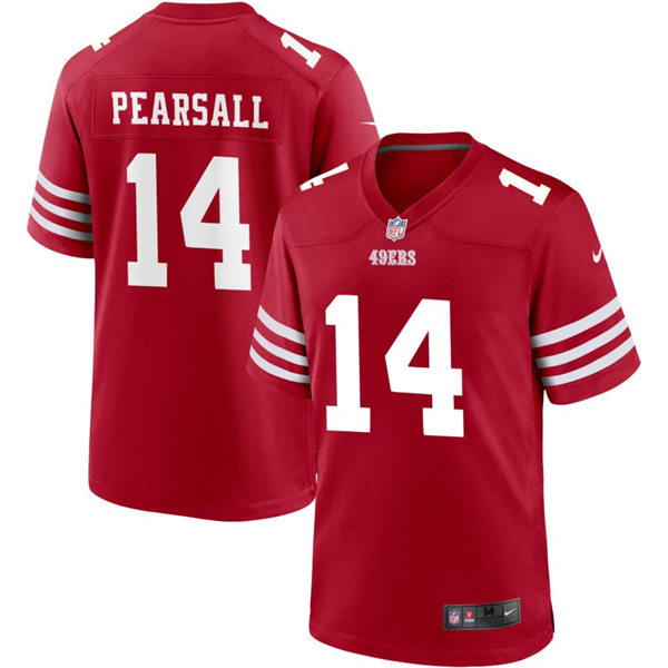  Mens San Francisco 49ers #14 Ricky Pearsall Nike Scarlet F.U.S.E. Vapor Limited Jersey 