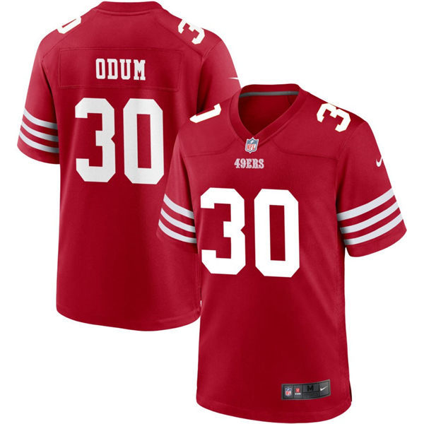  Mens San Francisco 49ers #30 George Odum Nike Scarlet F.U.S.E. Vapor Limited Jersey 