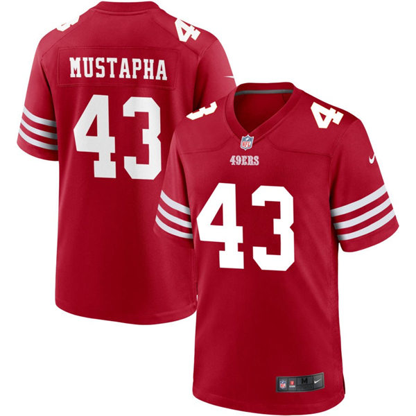  Mens San Francisco 49ers #43 Malik Mustapha Nike Scarlet F.U.S.E. Vapor Limited Jersey 