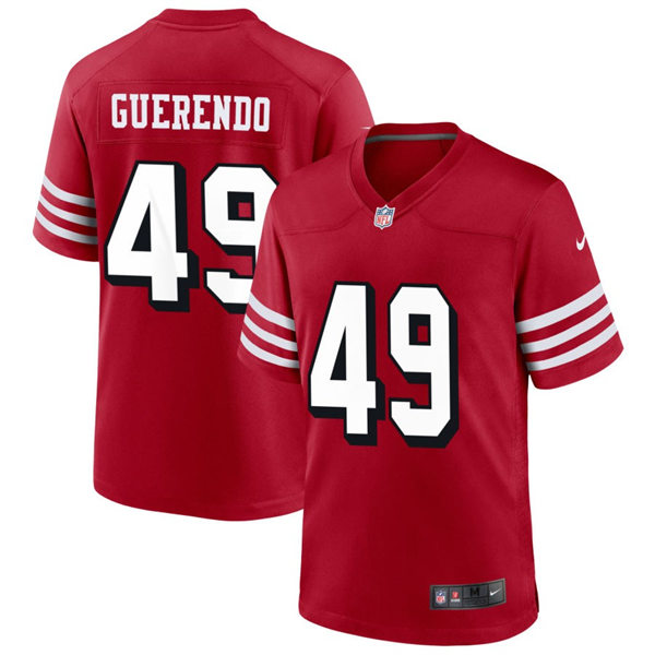  Mens San Francisco 49ers #49 Isaac Guerendo Nike Scarlet Alternate 2023 F.U.S.E. Vapor Limited Jersey 