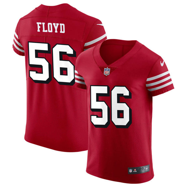  Mens San Francisco 49ers #56 Leonard Floyd Nike Scarlet Alternate 2023 F.U.S.E. Vapor Limited Jersey 