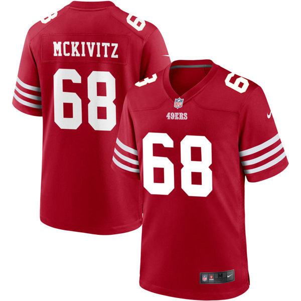  Mens San Francisco 49ers #68 Colton McKivitz Nike Scarlet F.U.S.E. Vapor Limited Jersey 