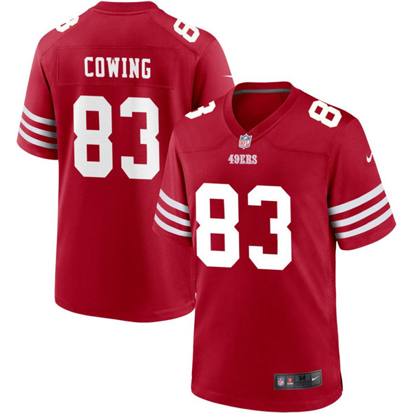  Mens San Francisco 49ers #83 Jacob Cowing Nike Scarlet F.U.S.E. Vapor Limited Jersey 