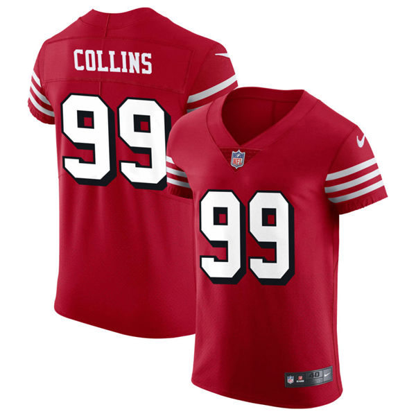  Mens San Francisco 49ers #99 Maliek Collins Nike Scarlet Alternate 2023 F.U.S.E. Vapor Limited Jersey 