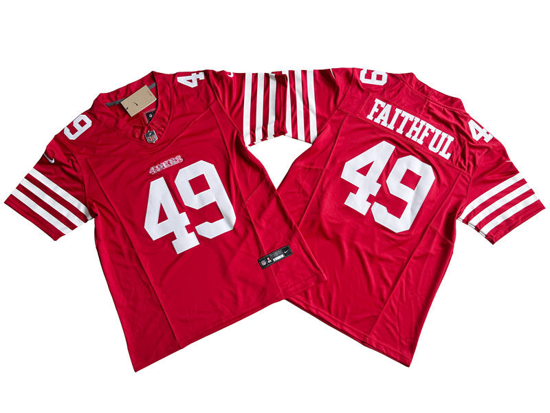  Mens San Francisco 49ers Fans Faithful Nike Scarlet F.U.S.E. Vapor Limited Jersey 