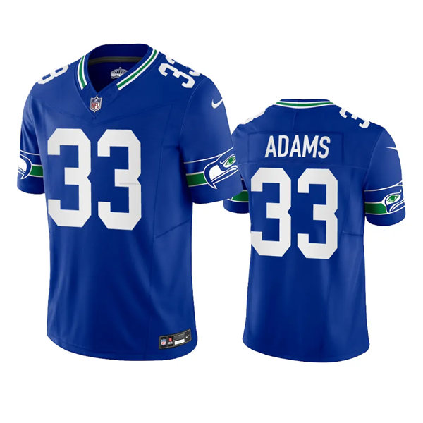  Mens Seattle Seahawks #33 Jamal Adams Royal Throwback F.U.S.E. Limited Jersey 