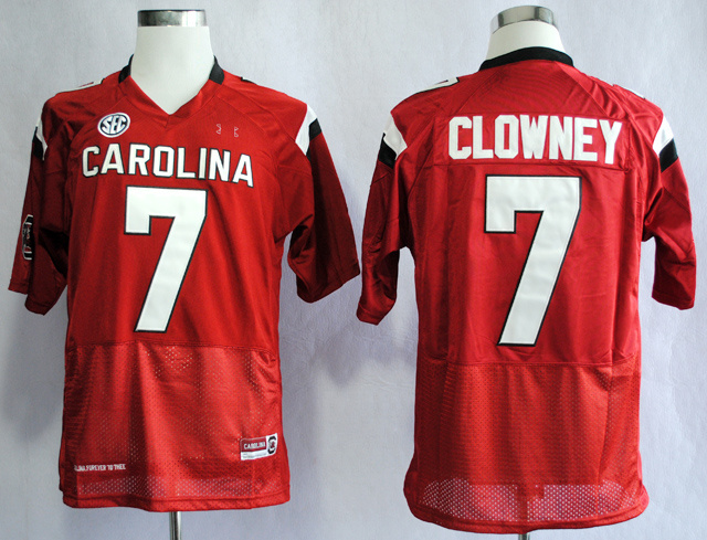  Mens South Carolina Gamecocks #7 Jadeveon Clowney Red Under Armour NCAA Football Jersey 