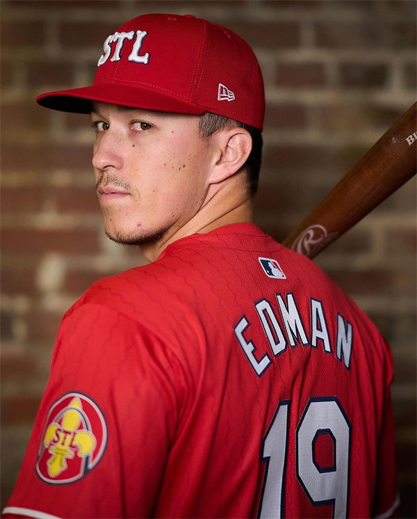  Mens St. Louis Cardinals #19 Tommy Edman Red 2024 City Connect Limited Jersey 