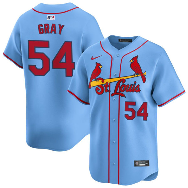  Mens St. Louis Cardinals #54 Sonny Gray Nike Light Blue Alternate Limited Jersey 