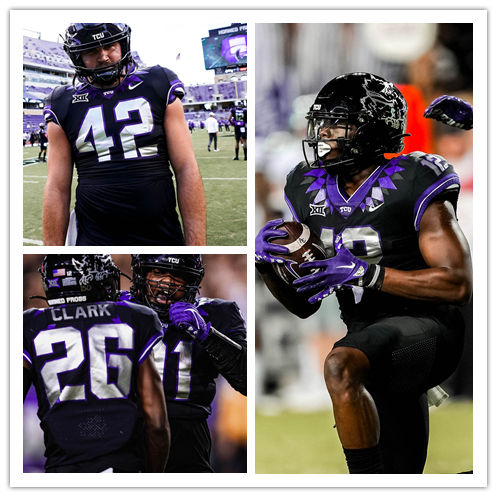  Mens TCU Horned Frogs Custom Nike 2022 Black College Football Game Jersey 