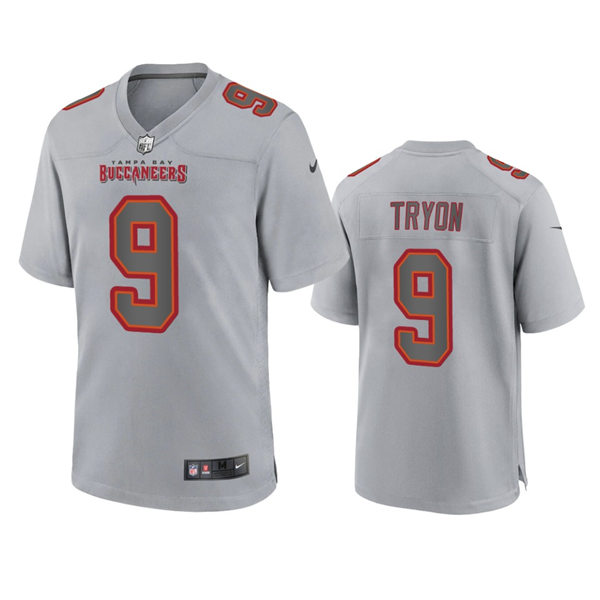  Mens Tampa Bay Buccaneers #9 Joe Tryon Gray Atmosphere Fashion Game Jersey 