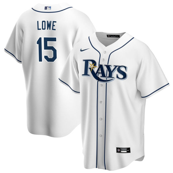  Mens Tampa Bay Rays #15 Josh Lowe Nike White Home Limited Jersey 
