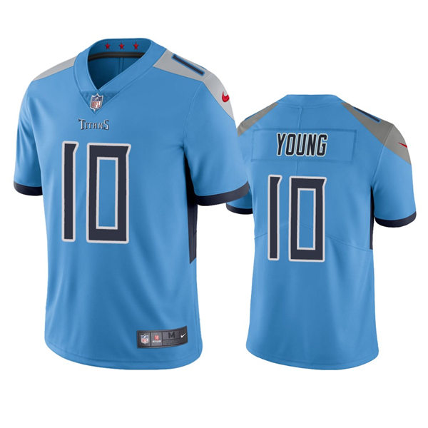  Mens Tennessee Titans #10 Vince Young Nike Light Blue Alternate Vapor Untouchable Limited Jersey 