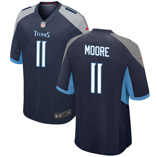  Mens Tennessee Titans #11 Chris Moore Nike Navy Vapor Untouchable Limited Jersey 