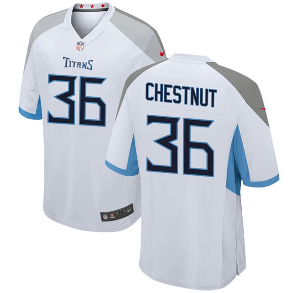  Mens Tennessee Titans #36 Julius Chestnut Nike White Vapor Untouchable Limited Jersey 