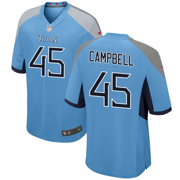  Mens Tennessee Titans #45 Chance Campbell Nike Light Blue Alternate Vapor Untouchable Limited Jersey 