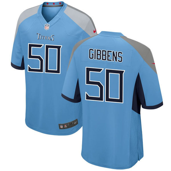  Mens Tennessee Titans #50 Jack Gibbens  Nike Light Blue Alternate Vapor Untouchable Limited Jersey 