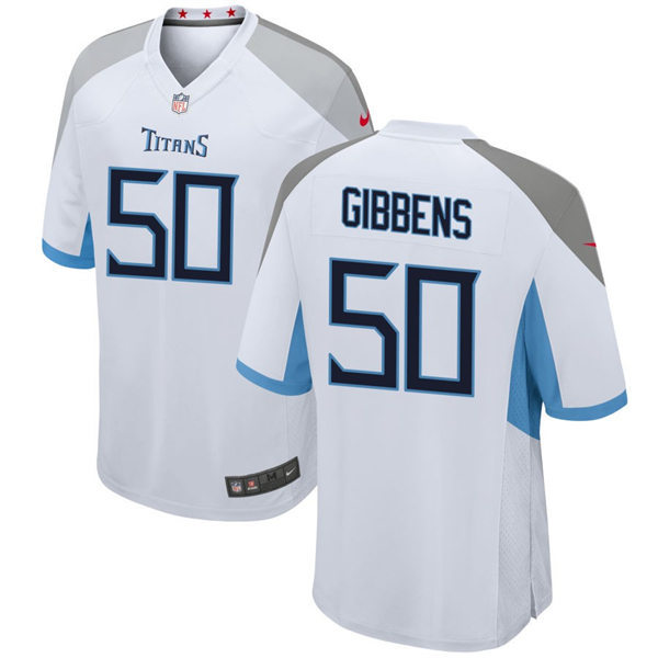  Mens Tennessee Titans #50 Jack Gibbens Nike White Vapor Untouchable Limited Jersey 