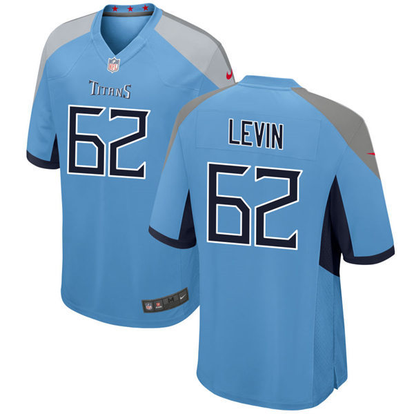  Mens Tennessee Titans #62 Corey Levin Nike Light Blue Alternate Vapor Untouchable Limited Jersey 
