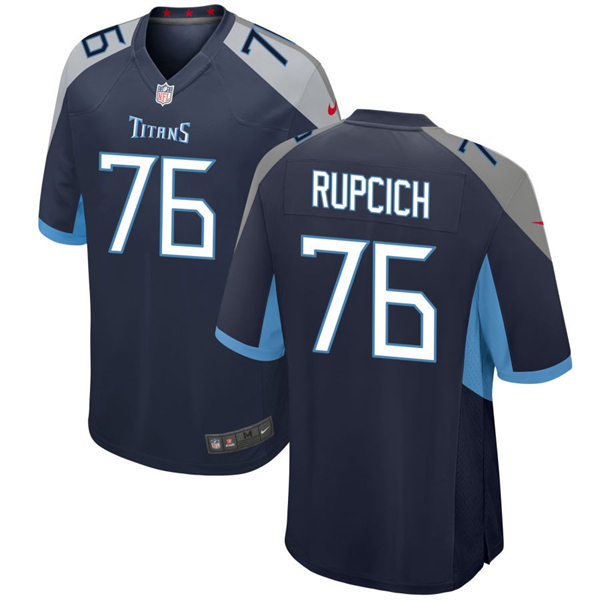  Mens Tennessee Titans #76 Andrew Rupcich Nike Navy Vapor Untouchable Limited Jersey 