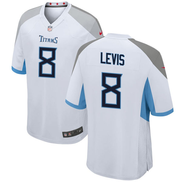  Mens Tennessee Titans #8 Will Levis Nike White Vapor Untouchable Limited Jersey 