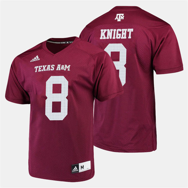  Mens Texas A&M Aggies #8 Trevor Knight 2020 College Football Game Jersey Maroon