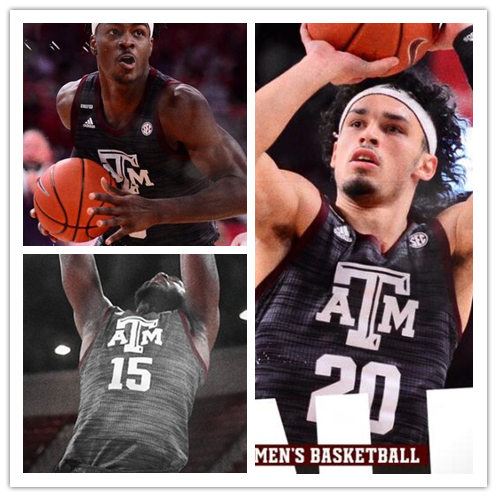  Mens Texas A&M Aggies Custom LaDamien Bradford Luke McGhee Javonte Brown Khris Middleton Adidas Black Texas A&M Basketball Jersey 