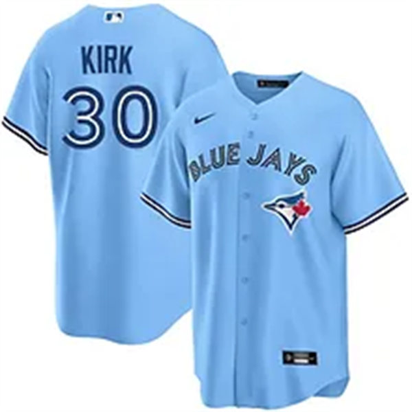  Mens Toronto Blue Jays #30 Alejandro Kirk Powder Blue Alternate Limtied Jersey 