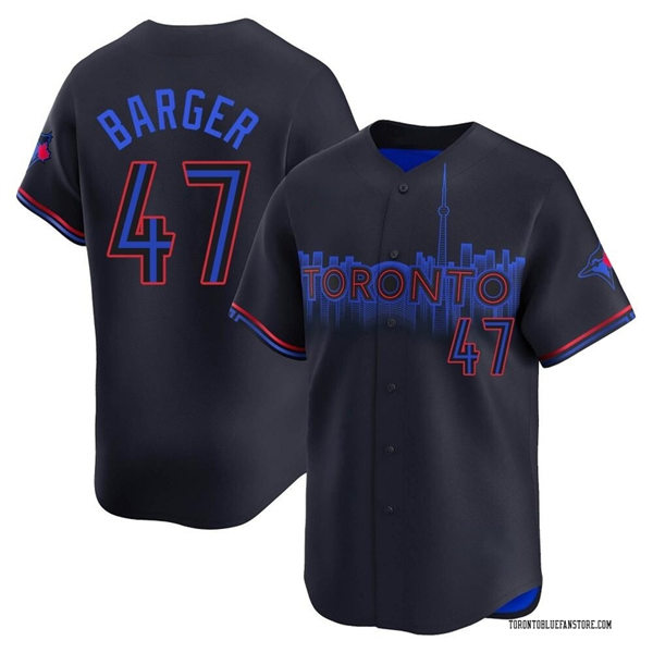  Mens Toronto Blue Jays #47 Addison Barger  2024 City Connect Limited Player Jersey - Black 