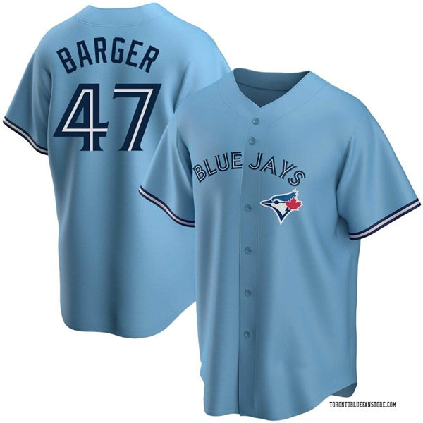  Mens Toronto Blue Jays #47 Addison Barger Nike Powder Blue Alternate Limited Player Jersey 