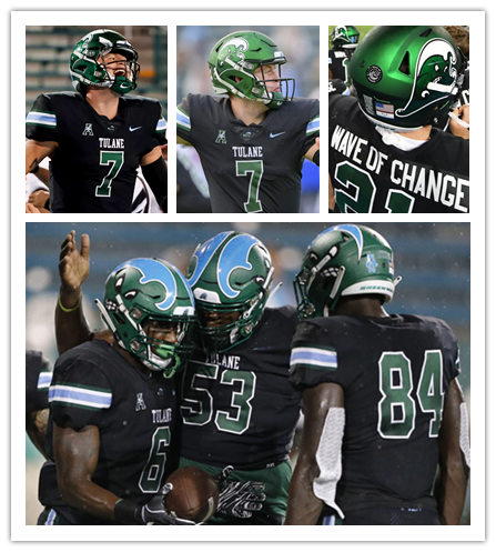  Mens Tulane Green Wave Custom Brett Favre Keith Cooper Jr. Devin Brumfield Angelo Anderson Matt Forte Nike Black Football Jersey 