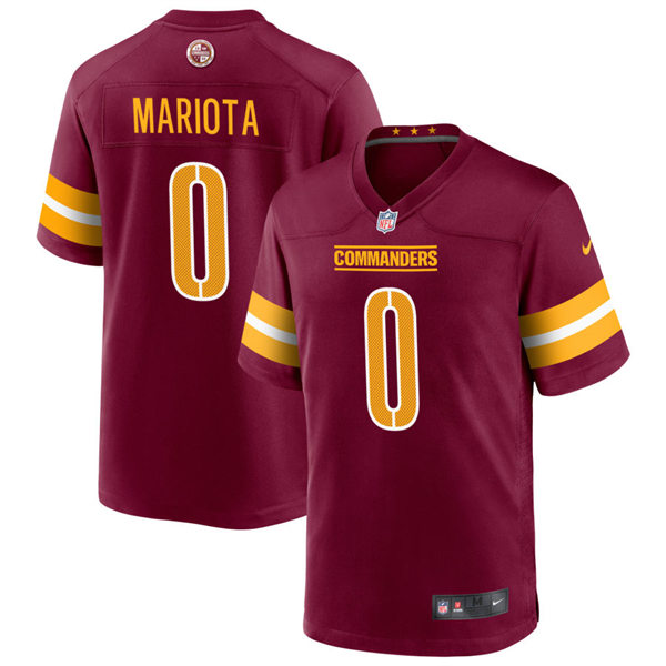 Mens Washington Commanders #0 Marcus Mariota Nike Burgundy Team Color Vapor Limited Jersey 