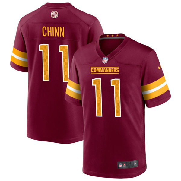  Mens Washington Commanders #11 Jeremy Chinn Nike Burgundy Team Color Vapor Limited Jersey 
