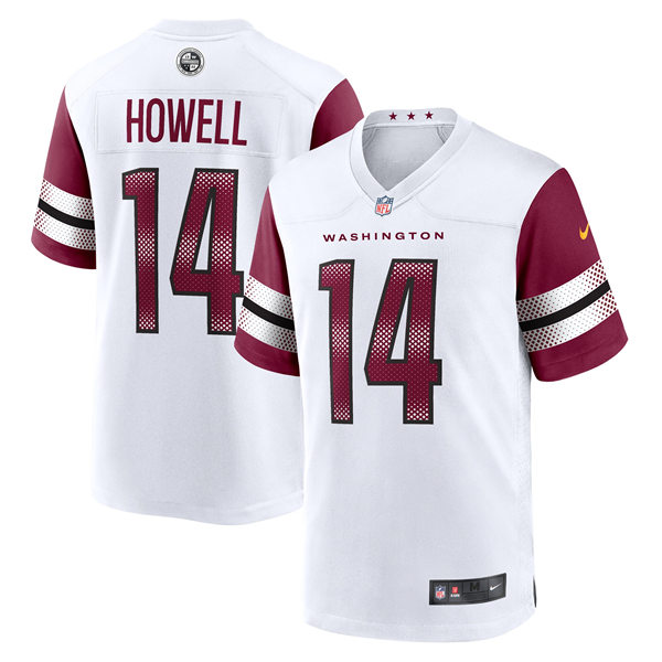  Mens Washington Commanders #14 Sam Howell Nike White Away Vapor Limited Jersey 