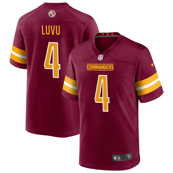  Mens Washington Commanders #4 Frankie Luvu Nike Burgundy Team Color Vapor Limited Jersey 