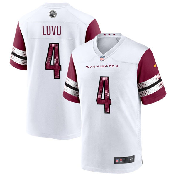  Mens Washington Commanders #4 Frankie Luvu Nike White Away Vapor Limited Jersey 