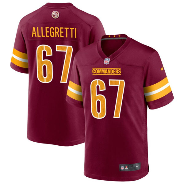  Mens Washington Commanders #67 Nick Allegretti Nike Burgundy Team Color Vapor Limited Jersey 