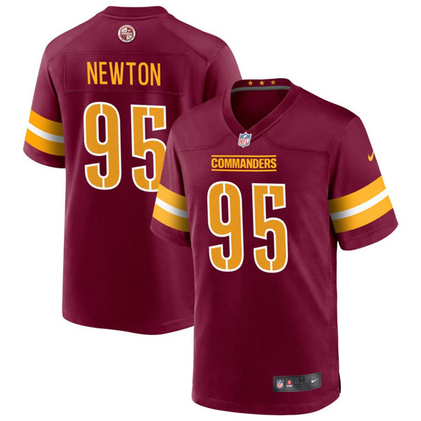  Mens Washington Commanders #95 Jer'Zhan Newton Nike Burgundy Team Color Vapor Limited Jersey 