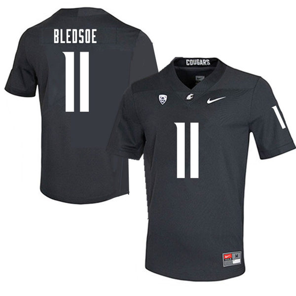  Mens Washington State Cougars #11 Drew Bledsoe Nike Charcoal College Football Game Jersey